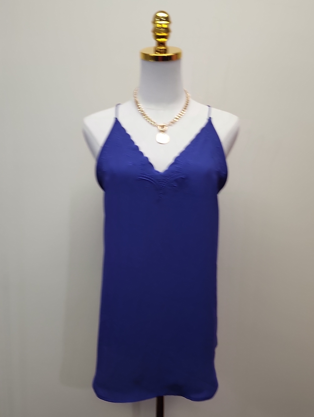 LOFT Purple Lace Trim Camisole Tank Top Size Small
